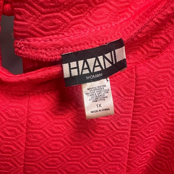 HAANI Size 1X Maxi Dress color salmon,Sleeveless Stretch ribbon around dress new - Picture 2 of 2